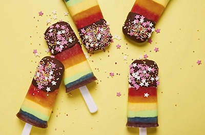Tutti frutti ice lollies