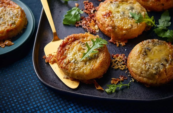 Twice-baked blue cheese soufflé