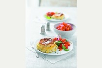 Twice-baked cheese soufflés with tomato salsa