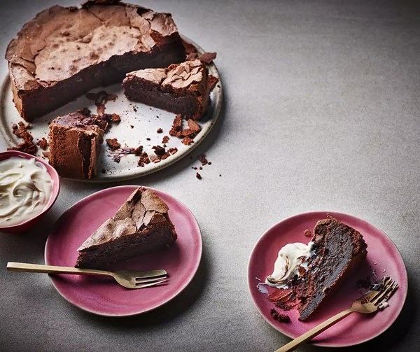 Twice-baked chocolate cake