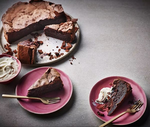 Twice-baked chocolate cake