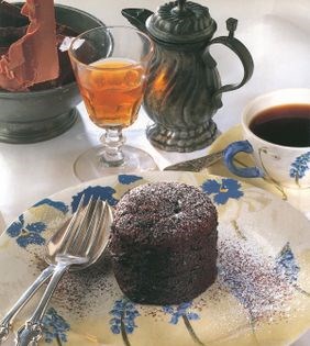 Twice-baked chocolate cakes