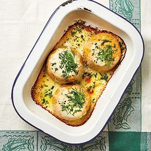 Twice-baked crab soufflés