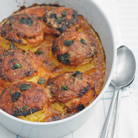 Twice-baked goat's cheese soufflés 