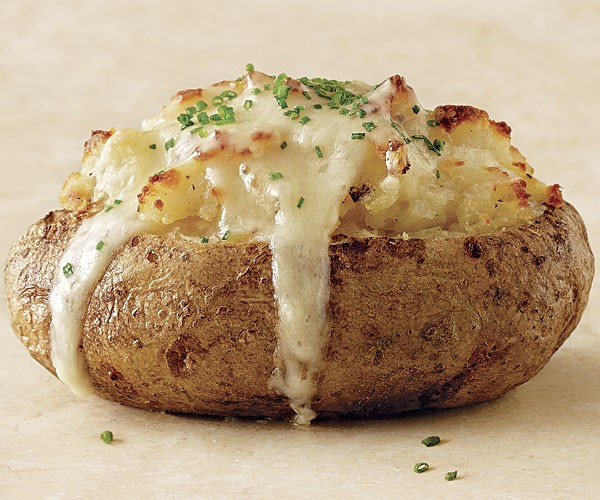 Twice-baked potatoes with cheddar and chives