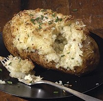 Twice-baked potatoes with fresh horseradish