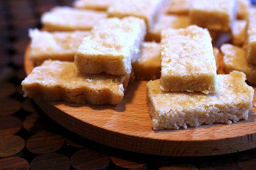 Twice-baked shortbread