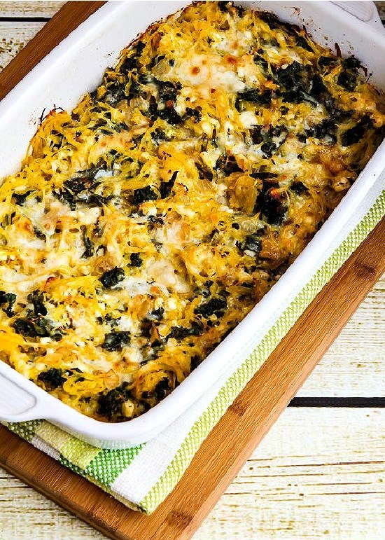 Twice-baked spaghetti squash with kale 