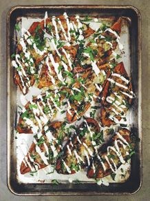 Twice-baked sweet potatoes