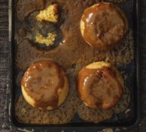 Twice-baked toffee puddings
