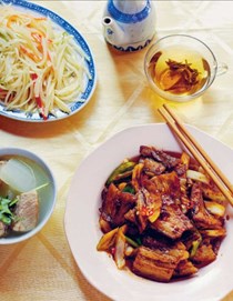 Twice-cooked hunan pork
