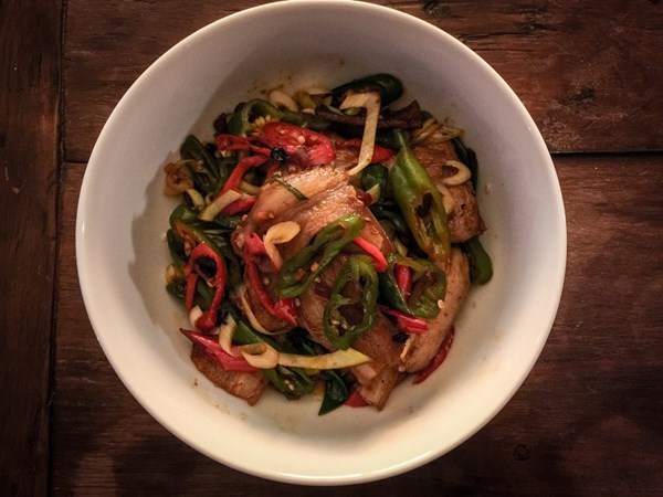 Twice-cooked pork (Huí guō ròu)