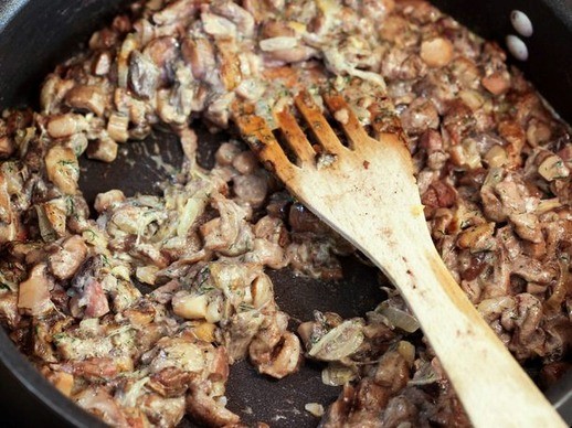 Twice-cooked wild mushrooms (Grzyby)