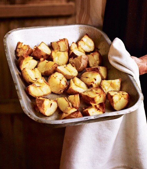 Twice-roasted potatoes