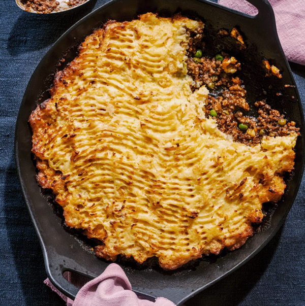 Twisted shepherd's pie - neeps and tatties keema pie