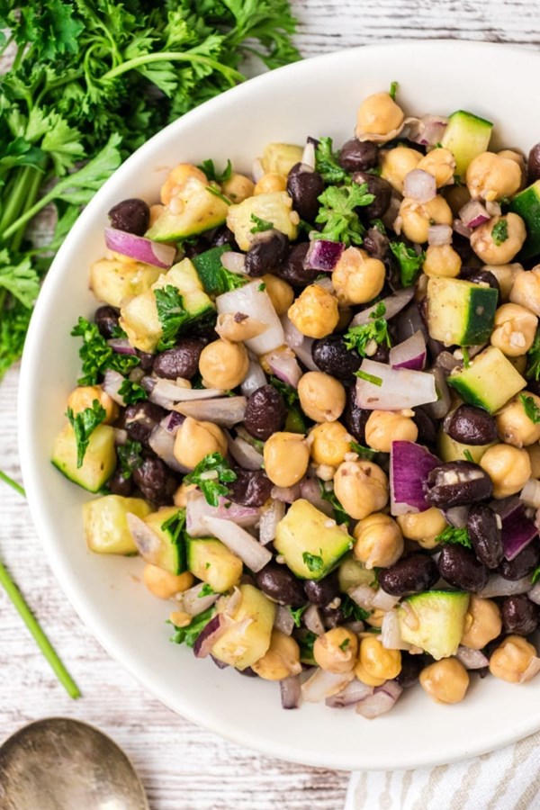 Two bean salad with balsamic vinaigrette