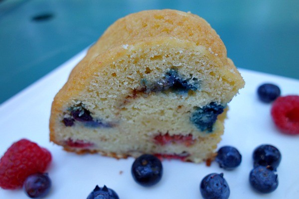 Two berry coffee cake