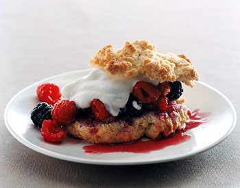Two-berry shortcakes
