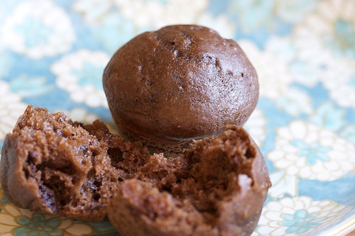 Two bite chocolate chunk muffins