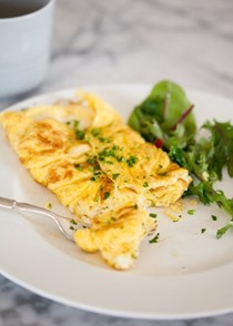 Two-egg French omelet