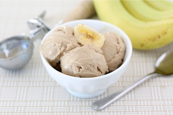 Two-ingredient banana peanut butter ice cream