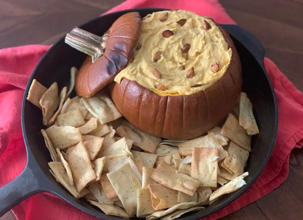 Two-ingredient pumpkin hummus