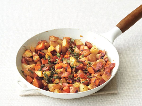 Two-potato home fries