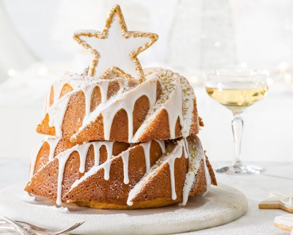 Two-tier orange-ginger pound cake