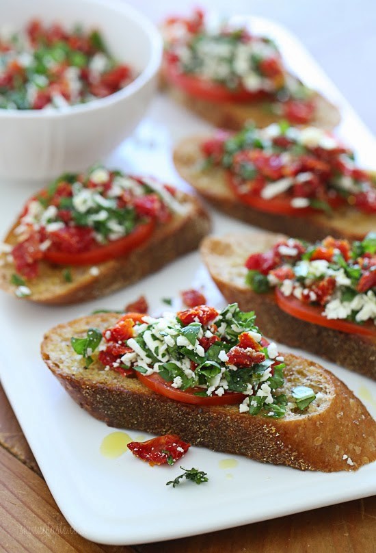 Two tomato bruschetta