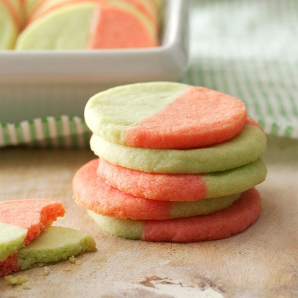 Two-tone butter cookies