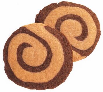 Two-tone peanut butter thins
