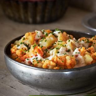 Two-toned mashed potatoes