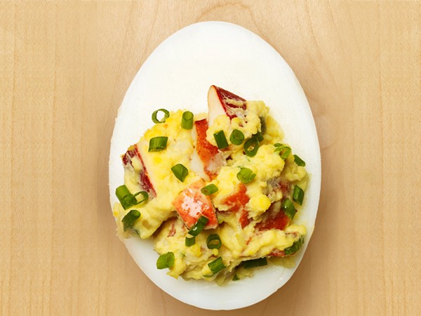 Tyler Florence's lobster deviled eggs