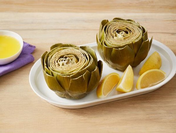 Tyler’s steamed whole artichokes 