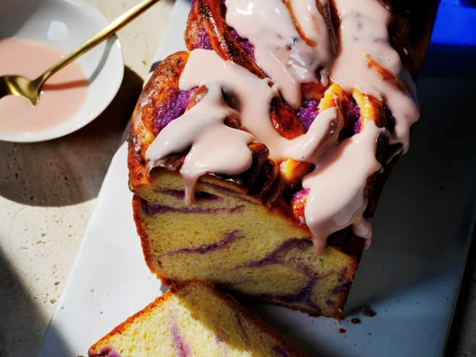 Ube babka with blood orange