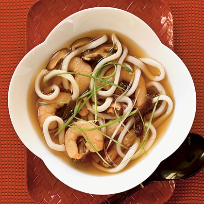 Udon soup with shrimp