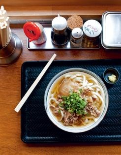 Udon with sweet and savoury beef (Niku udon)