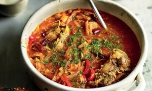 Ukrainian beetroot broth (Borshch)