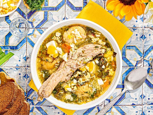 Ukrainian green borsch (Shchavleviy borsch)