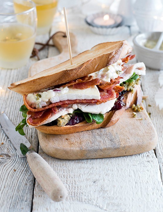 Ultimate Boxing Day stacked sandwich