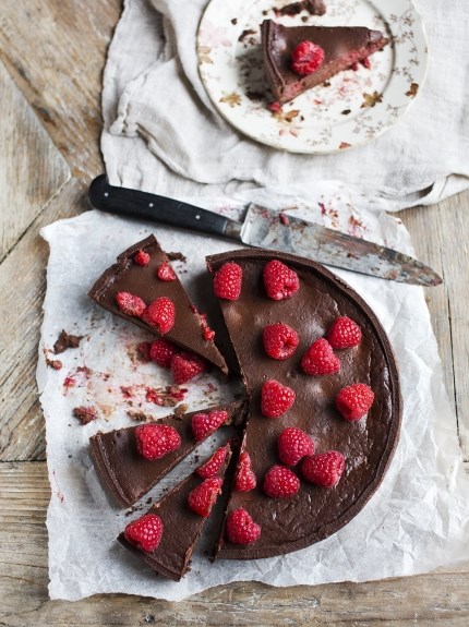 Ultimate chocolate & raspberry tart 