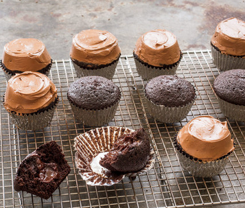 Ultimate chocolate cupcakes with ganache filling