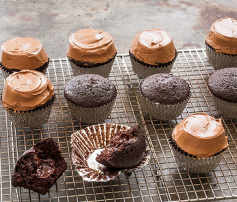 Ultimate chocolate cupcakes with ganache filling