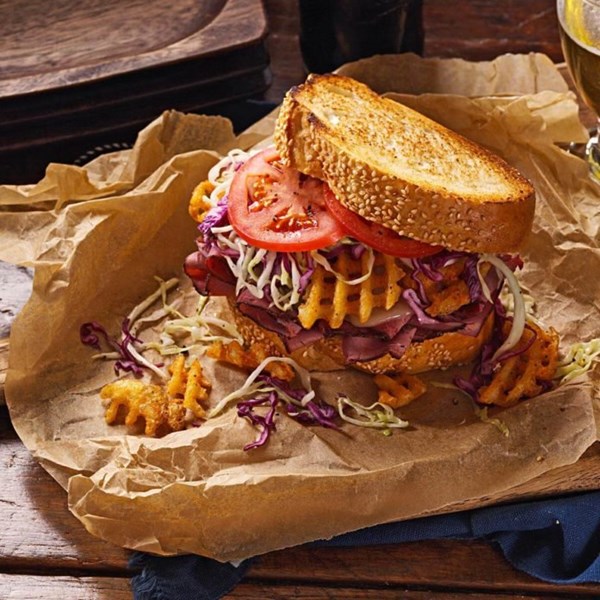Ultimate pastrami sandwich