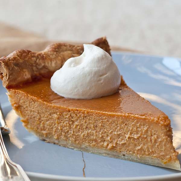 Ultimate pumpkin pie with rum whipped cream