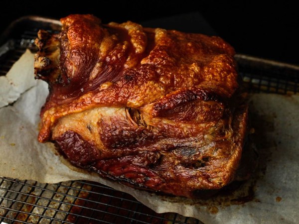 Ultra-crispy slow-roasted pork shoulder