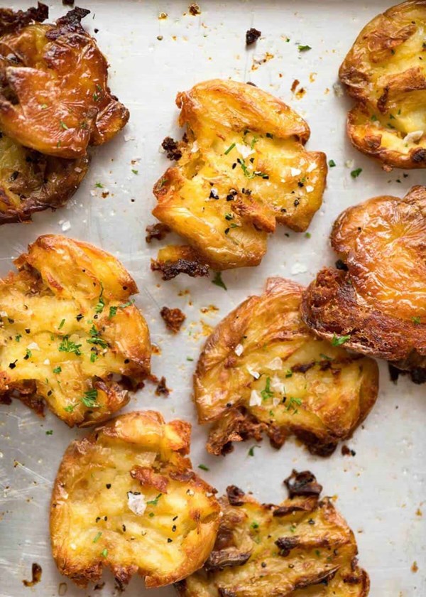 Ultra crispy smashed potatoes
