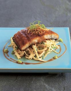 Unagi with celery root and wasabi