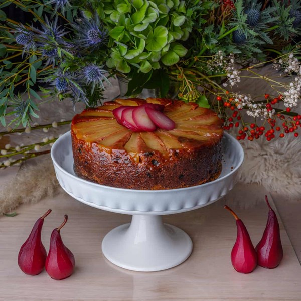 Uncle Arnold's rum and sultana pear cake