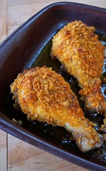 Uncle Clarence's oven-fried chicken